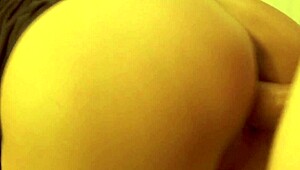 Japanese girl bends over doggystyle after party to take cum on ass from excited stepfather.