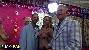 Beverly paige and nikki sexx appear together in a group scene with blonde and curvy performers.