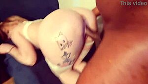 teasing interracial striptease with baby kitten leads to big black cock doggystyle pov fucking and ass shaking