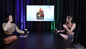 what's the hottest part of debora andrade and vitoria beatriz in that casting interview? watch their glamorous group moments outdoors on sheer red