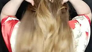 I noticed something unusual with my stepmom's long hair but she stayed calm about it