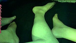 Milf and I are hanging out in fine pantyhose nylon for part 2, enjoying some amateur european fetish fun.