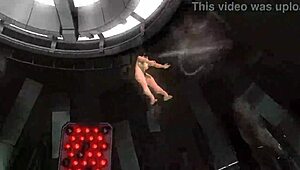 In an intense match, DOA 5's Momiji engages in a nude tag wrestling bout filled with dynamic moves and holds.