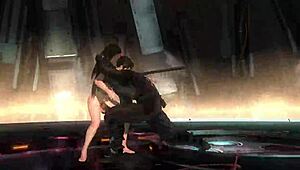 In an intense match, DOA 5's Momiji engages in a nude tag wrestling bout filled with dynamic moves and holds.