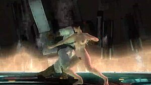 In an intense match, DOA 5's Momiji engages in a nude tag wrestling bout filled with dynamic moves and holds.