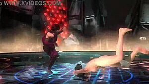 In an intense match, DOA 5's Momiji engages in a nude tag wrestling bout filled with dynamic moves and holds.