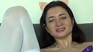 Incredible Milf Moaning Loudly While Riding Dildos Deep Inside