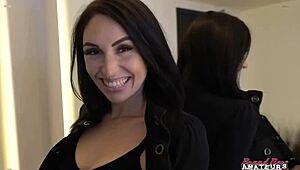 Oh man, inked brunette Ashley Wolf is stuffing her pussy with that dildo and rubbing her tits like crazy