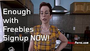 Gilf Ruby Lynne Takes Cumshots As Home Medicine From Young Guy In Kitchen