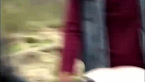 Masked Goth Emo Toy Bent Over And Creampied In Outdoor Public Interracial Fuck