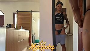 petite black caribbean amateur goes softcore solo, but what happens when she gets ready in aruba?