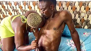 thick ebony babe with big ass gets bound tight in rope for close-up moaning session