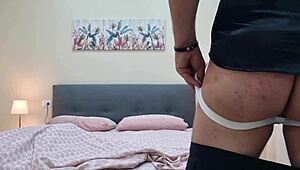 Amateurs Big Ass Bodybuilder in Oiled Panties Gets Spanked with Dirty Talk and Clothes Ripped