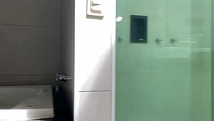 Young guy grabs me from behind in the shower for intense action. Big ass and natural tits make it unforgettable.