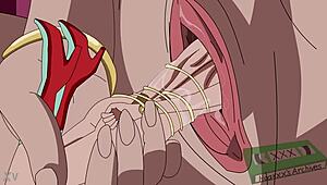 In this casual scene, DC Giganta takes charge in femdom style while masturbating solo with Wonder Woman involved.