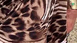 Staci takes that leopard romp outdoors with crossdressing feet fetish in public transsexual style