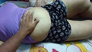 College girl Puja gets her sexy ass massaged nicely