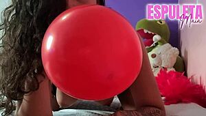 i was playing with balloons rubbing against my pussy loved that sound and texture