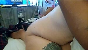 sexysassy takes a ride in reverse cowgirl position on her partner