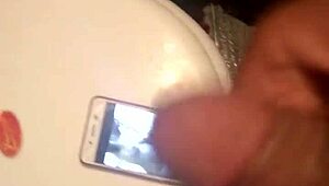 Cum shoots out from black cock for the eager dick lover in raw action