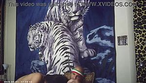 Come on, feel the thrill behind the scenes as this glasses cam big breast brunette babe takes the italian pound machine in her first porn video.