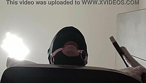 In this preview a tied up blindfolded and ballgagged milf experiences rough mouth pussy and ass penetration