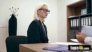 Office Desk Turns into a Wild Spot for Deep Anal Action with Glasses-Wearing Babe