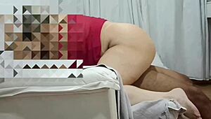 Oh man I'm sucking that carioca's big cock and making him cum hard inside my latina pussy in this amateur orgasm