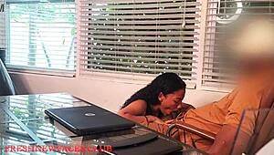 Can you believe edens very first anal with deepthroat gagging and cumshot swallow?