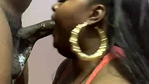 Oh man I just love givin this sloppy blowjob to that ebony bbw milf... so wet and messy!