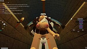 in a casual story, someone dives into 118 roblox porn with ass shaking and wet tits