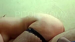 I felt excited oiling up my petite Latina stepsister's juicy ass before riding cowgirl