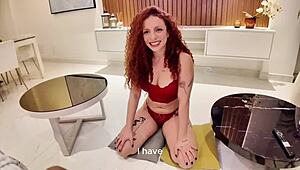 I felt so shy during the interview but got wild riding in cowgirl once recording started.