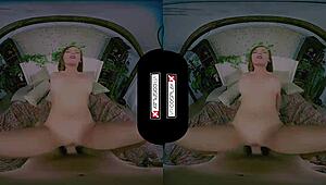 poison ivy xxx cosplay vr features stunning evil redhead getting her pussy smashed hard