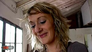 Can This Skinny French Blonde Milf Handle Anal For Cash In Warehouse?