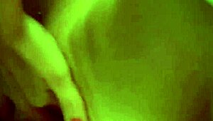 Blonde Babe Stripteases On Stairs With Brunette Cougar