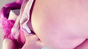 whoa, this tranny maddy diamond is shoving anal eggs deep in her ass for some wild solo masturbation! 🍑