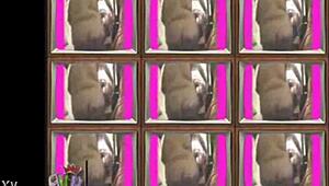 drying off my sexy bbw body and showing it all pre with big saggy tits and fat ebony curves.