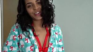 stepbrother pounds cute brunette teen stepsister with small tits in taboo fuck