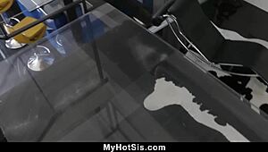 step sis rides in cowgirl pov with blowjob and cumshot to keep her taboo secret from stepbro