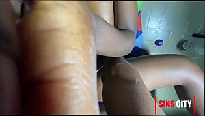 Oh man, I-I can't believe how horny I am with my huge natural tits bouncing while fucking my boyfriend in doggystyle.