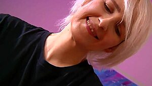 Roomate Girl Handjob - Oh Wow, Watch This Cute Blonde Handle That Big Cock Until Orgasm And Cumshot!