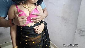 Hot indian desi bhabhi takes deep fucking while wearing yellow saree