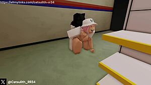 We snuck into the convenience store after closing and went wild with rough doggystyle fucking all night.