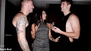 in a wild scene lena coxx checks if rauls bud and jimmy bud are brothers by taking their cocks in rough anal destruction as submissive slut with big ass