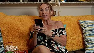 Blonde Canadian Slut Hotwife Angie Bloom Takes Stepbrothers Double Penetration Creampie in Lingerie