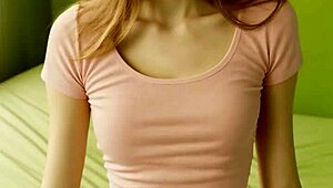 Fancy eastern european lingerie model shows off panties and barefoot style.