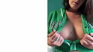 Amateur mature milf with big tits acts as femdom mistress in pov to flog her submissive slut.