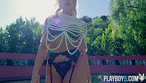 Hey, check out this round-ass blonde teen model Allie Nicole posing hot for Playboy