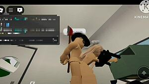 Desperate fan fucked hard in Brookhaven until creampie explosion - Roblox